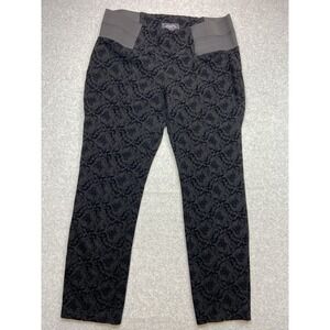 One 5 One Womens Stretch Pants Size Extra Large Black Velvet Casual Work Comfy